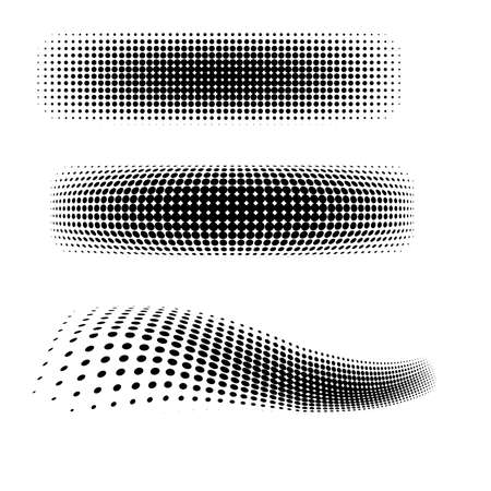 dot halftone. dotted design element black and whiteのイラスト素材