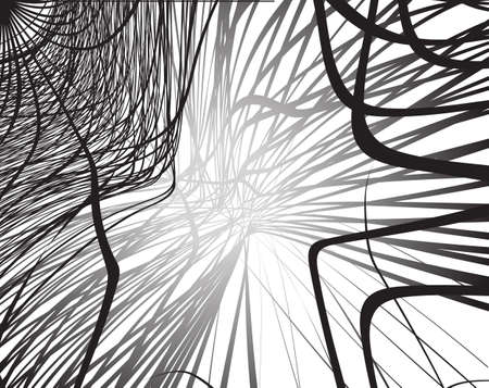 abstract mesh wirefram, artistic  background black and whiteのイラスト素材