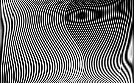 optical art abstract background wave design black and whiteのイラスト素材