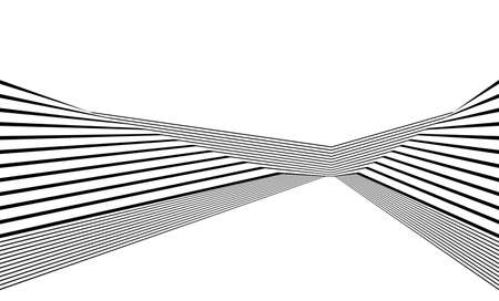 black and white stripe line abstract graphic optical artのイラスト素材