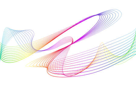Rainbow color abstract wave background template full spectrum stripes.