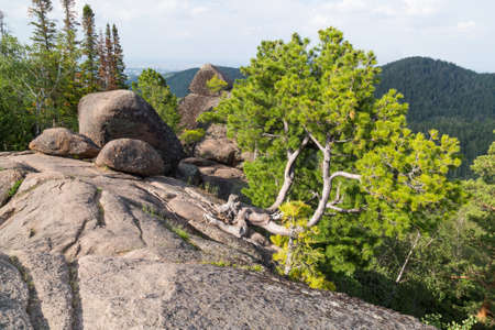 Landscape park Stolby, near Krasnoyarsk, Russiaの写真素材
