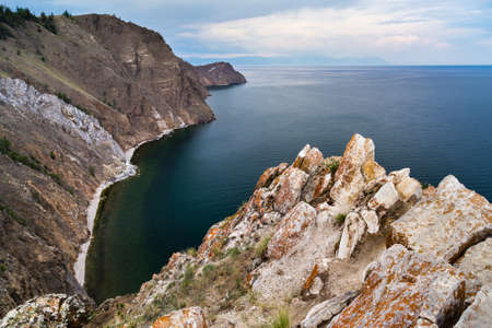 Cliffs, Lake Baikalの写真素材