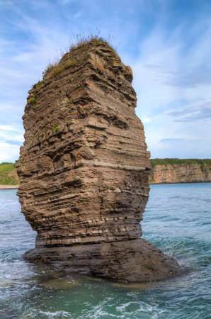 Rock on Russkiy island, Vladivostok, Russiaの写真素材