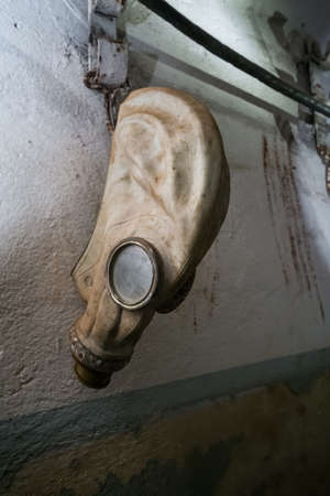 Secret Communist Party Nuclear Bunker and Shelter - Gas Maskのeditorial素材