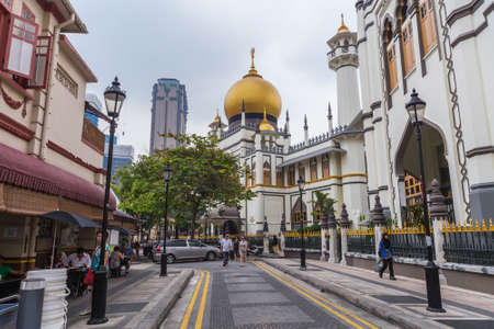 Singapore, Singapore - circa September 2015: Sultan Mosque in Singaporeのeditorial素材