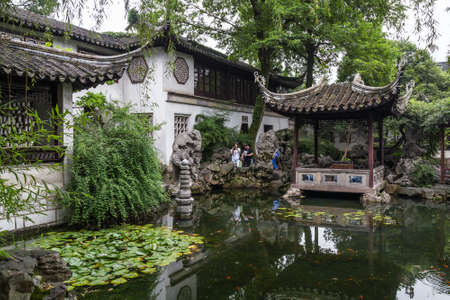 Suzhou, China - circa September 2015: Classical garden in Suzhou, Chinaのeditorial素材