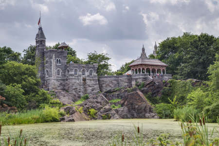 New York City, NY/USA - circa July 2015: Belvedere Castle in Central Park, New York Cityのeditorial素材