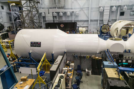 Houston, TX/USA - circa July 2013: Replica of International Space Station (ISS) in Lyndon B. Johnson Space Center, Houston, Texasのeditorial素材