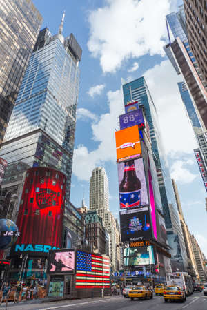 New York City, NY/USA - circa July 2013: Time Square in New York Cityのeditorial素材