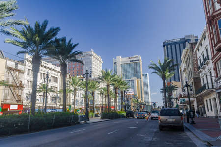 New Orleans, LA/USA - circa January 2008: Canal Street in New Orleans, Louisianaのeditorial素材