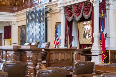 Austin, TX/USA - circa February 2016: House of Representatives Chamber in Texas State Capitol in...
