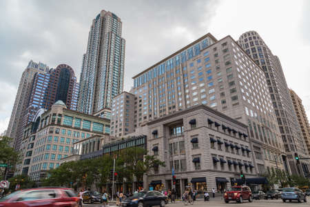 Chicago, IL/USA - circa July 2015: Streets of Downtown Chicago, Illinoisのeditorial素材