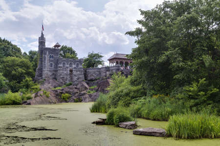 New York City, NY/USA - circa July 2015: Belvedere Castle in Central Park, New York Cityのeditorial素材