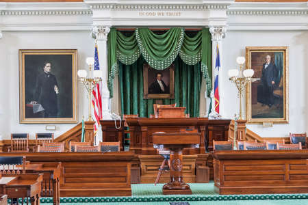Senate Chamber in Texas State Capitol in Austin, TXのeditorial素材