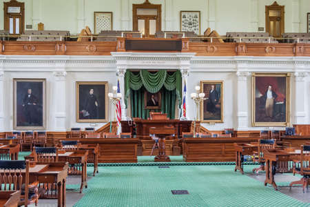 Senate Chamber in Texas State Capitol in Austin, TXのeditorial素材