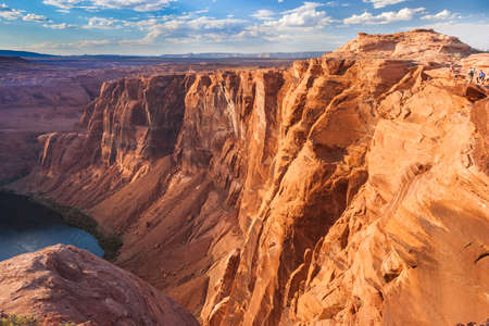 Horse Shoe Bend of Colorado River, near Page, Arizona, USAの写真素材