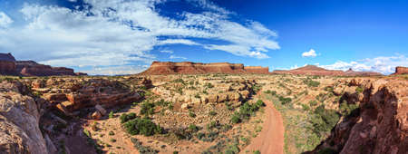 Dried river in Glen Canyon National Recreation Areaの写真素材