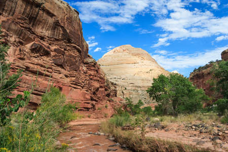 Formations and Rocks at Capitol Reef National Park, Utah, USAの写真素材
