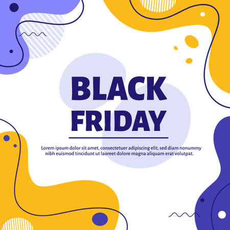 Black friday banner. Vector illustration in flat style.のイラスト素材