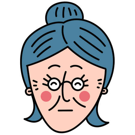 Vector illustration of character expression in cartoon design. Expression of different emotions concept scenes.のイラスト素材