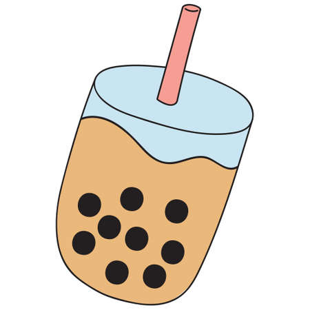 Minimalist Asian Girl Character illustration vector. This vector is perfectly crafted for various purposesのイラスト素材