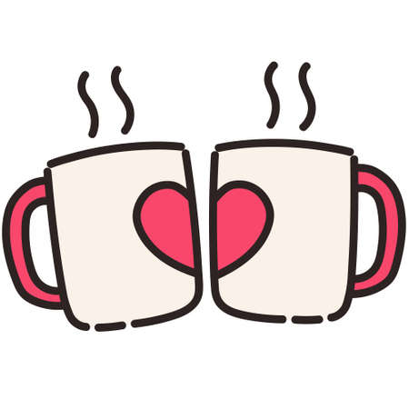 Cute Valentine's Elements and Character illustration vector. This vector is perfectly crafted for various purposes on the topic of: Valentineのイラスト素材