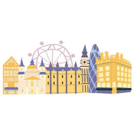Cityscape illustration vector. This vector is perfectly crafted for various purposes on the topic of: Cityscapeのイラスト素材