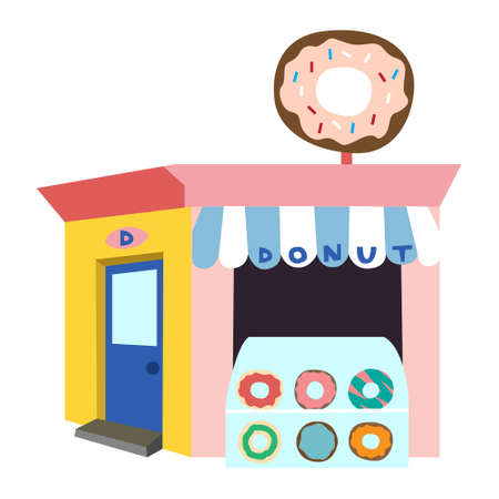 Storefront and Decoration illustration vector. This vector is perfectly crafted for various purposes on the topic of: Storefront and Decorationのイラスト素材