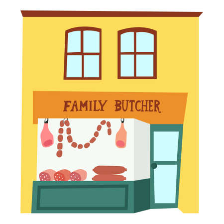 Storefront and Decoration illustration vector. This vector is perfectly crafted for various purposes on the topic of: Storefront and Decorationのイラスト素材