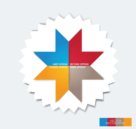 Modern arrow Design template for infographic のイラスト素材