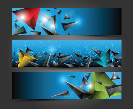 Abstract colorful  3D triangle backgroundのイラスト素材