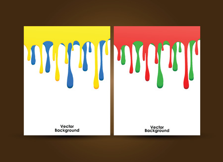 Drips colorful of paint design on white background, vector illustrationのイラスト素材