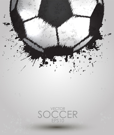 soccer ball on white background, vector illustrationのイラスト素材