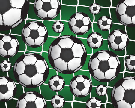 soccer ball, vector illustrationのイラスト素材
