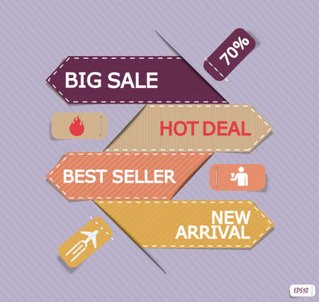 A set of vector promo banners decorated  info graphicのイラスト素材