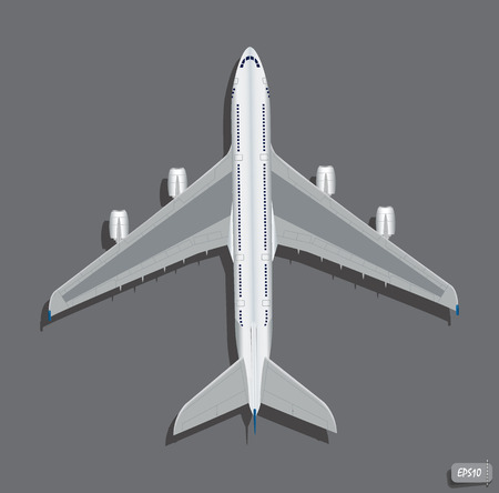 vector airplane top view  Vector illustration のイラスト素材