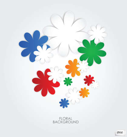 Abstract background with flowers  Vector illustrationのイラスト素材