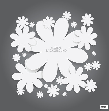 paper floral backgroundのイラスト素材