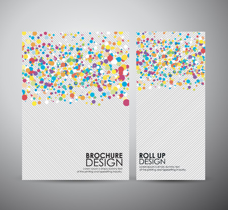 Abstract brochure business design template or roll up. Vector illustrationのイラスト素材