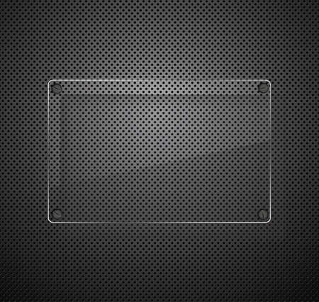 Abstract metal background with glass framework. Vector illustration.のイラスト素材