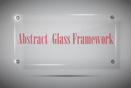 Transparent clear glass framework with space for text.のイラスト素材