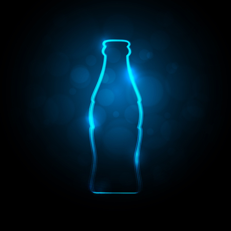 Stylish conceptual digital bottle of water design.のイラスト素材