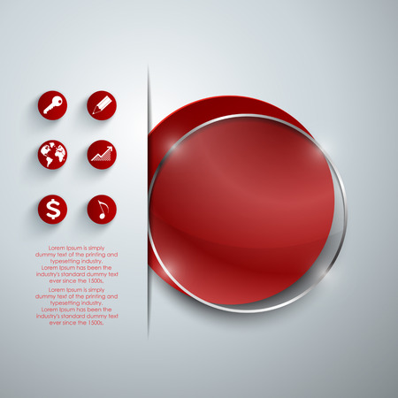 Abstract vector red banners set.のイラスト素材