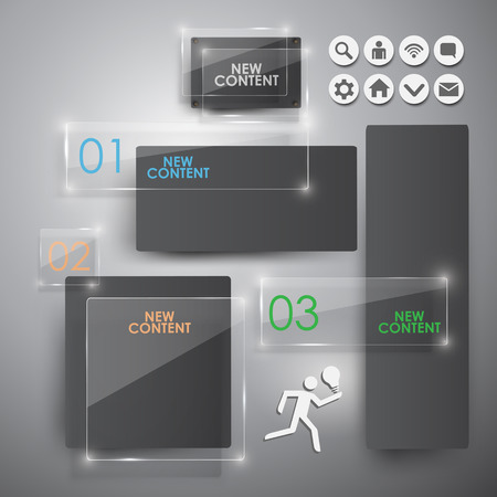 Abstract vector banners set - infographic.のイラスト素材