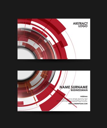 Business card vector design template.  Abstract Modern technology circles.のイラスト素材