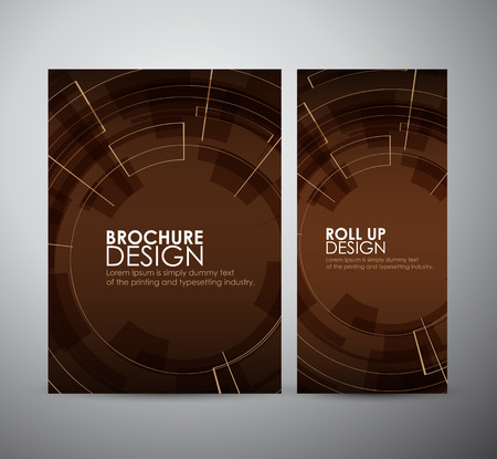 Brochure business design abstract Modern technology circles template or roll up.のイラスト素材