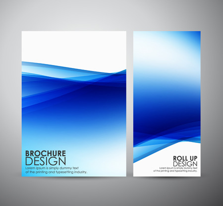 Abstract brochure business design template or roll up. Vector illustrationのイラスト素材