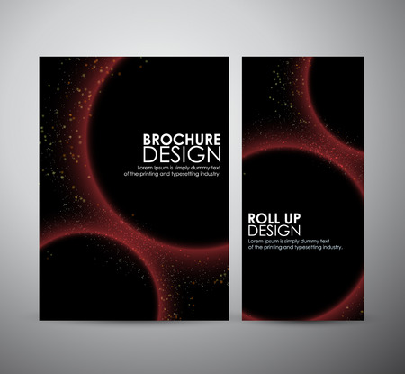 Abstract circle shining pattern. Brochure business design template or roll up. Vector illustrationのイラスト素材