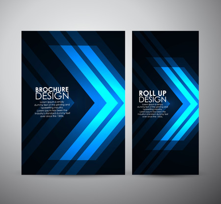 Brochure business design template or roll up. Vector Illustration